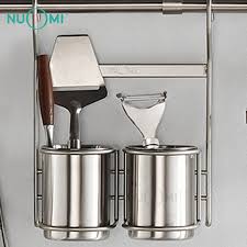 Stainless steel kitchen containers set schedule agent. Nuomi Stainless Steel Multifunctional Wall Mounted Wire Knife Holder Spice Rack Kitchen Storage Rack Buy Kitchen Storage Rack Wire Knife Rack Wire Wall Hook Product On Alibaba Com