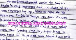 Aku harap sih kakak saat ini sedang sehat jiwa dan raga agar bisa membaca surat ini sampai selesai. Contoh Surat Cinta Singkat Untuk Kakak Osis Perempuan Contoh Surat