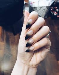 Ombre Black And Clear Nails Fails Design Red And Black Ombre 43 New Ideas Goth Nails Black Ombre Nails Ombre Nails