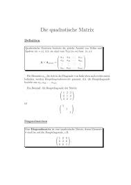Dazu geht es zunächst um die gesetze kommutativgesetz, distributivgesetz und assoziativgesetz. Die Quadratische Matrix Mathe Online