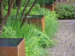 Restraint With Corten Garden Design London Outdoor Landscaping Landscape Design