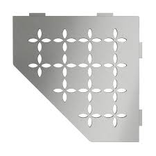 It can be laid on any surface that has already been tiled or at the same time as tiling, inside or outside the shower. Schluter Shelf E S2 Floral 195x195mm Edelstahl Geburstet Schluter Shelf E S2 Floral 195x195mm Edelstahl Geburstet