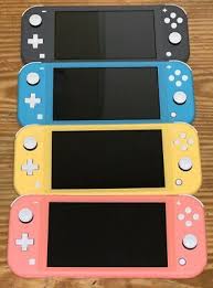 Nintendo switch lite is compatible with popular games such as super mario odyssey™, mario kart™ 8 deluxe, super smash bros.™ ultimate, the legend. Nintendo Switch Lite Lot 4 Consoles Turquoise Grey Yellow Coral 6 Games Ebay Decoc Nintendo Switch Games Nintendo Switch Accessories Nintendo Switch