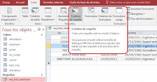 Les Objets D Une Base De Donnees Microsoft Access Apcpedagogie