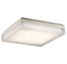Square glass ceiling light cover. Elan Arston 12 Led Square Ceiling Light In Brushed Nickel Lightsonline Com