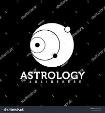 Astrology Logo Design For Science Isolated On Black Background Ad Affiliate Design Logo Astrology Science Logo Design Creative Business Design