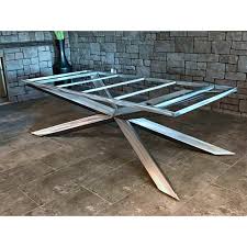 Dining room table bases metal. Granite Dining Table Base By Invictus Steelworks Chairish