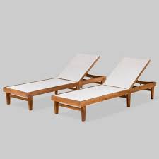 With so many chaise lounge options to. Summerland 2pk Wood And Mesh Chaise Lounge Teak White Christopher Knight Home Target
