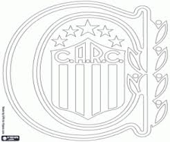 El logo de pulgar rama representa un rosario y en su interior se encuentra la galera y el 450 aniversario, enmarcados por la cruz. Logo Do Rosario Central Para Colorir E Imprimir