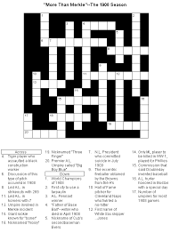 Printable crossword puzzles for kids. Baseball Crossword Puzzle More Than Merkle Printable Version