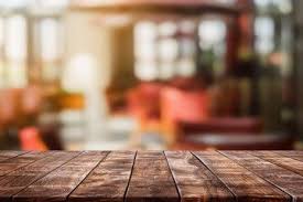 Empty Wood Table Top And Blurred Coffee Shop And Restaurent Interior Background Can Used For Display Wood Table Background Wood Table Top Kitchen Background