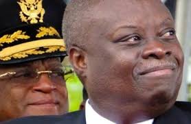 Gov. Kenneth Mapp and V.I. National Guard Maj. Gen. Renaldo Rivera applaud 