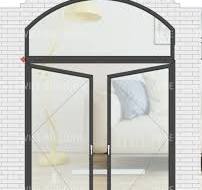 Puerta oscilante de aluminio con bisagras personalizada de fábrica,  recubierta en polvo y a prueba de robos