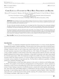 To cook over, under, or in front of hot coals or a gas. Pdf Cook Loss As A Function Of Meat Heat Treatment And Regime