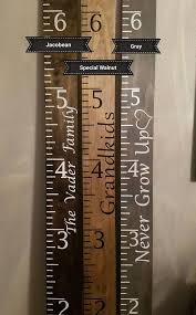 personalized wooden growth chart kids height chart family