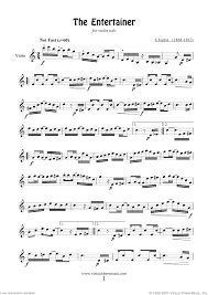 Welcome to the violin sheet music section!. Free Joplin The Entertainer Sheet Music For Violin Solo Pdf