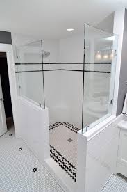 Half wall glass shower enclosure home depot partition kit panel. Shower Trends Mountainwood Homes