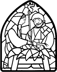 Baby jesus in a manger. Nativity Scene Christmas Decorations Coloring Stained Glass Nativity Coloring Page 484x574 Png Clipart Download
