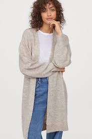 Long Cardigan Light Beige Melange Ladies H M Us Long Cardigan Cardigan Beige Cardigan