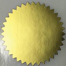 Lately we've seen many choker designs featuring delicate matte gold chains, which we carry in wholesale spools. 2 Inch Matte Gold Notary Certificate Foil Seals