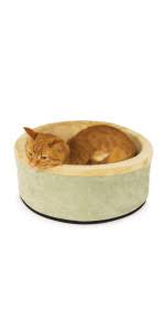 The 5 best heated cat beds in 2021. Amazon Com K H Pet Products Thermo Kitty Heated Cat Bed Small 16 Inches Sage Tan Pet Beds Pet Supplies