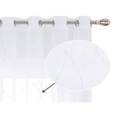 We did not find results for: Deconovo Silver Foil Printed Wave Pattern Sheer Curtains Grommet Top Linen Look Voile Draperies For Kids Room 52w X 72l Inch