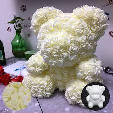 Maybe you would like to learn more about one of these? 2021 White Rose Bear Foam Flower Bear Diy Roses Teddi Flowers For Wedding Party Gift Craft Mothers Day Flower Birthday Present From Blithenice 21 26 Dhgate Com