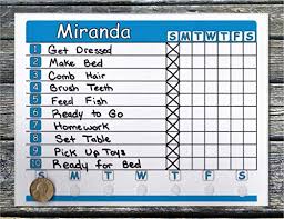 Allowance Chore Chart Use As Dry Erase Board Your Choice Of Coins Name And Color