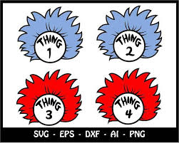Download Thing 1 Thing 2 Svg Cat In The Hat Svg Dr Seuss Svg Dr Seuss Monogram Svg Thing Dad Mom Bro Sis Svg Files Files Dr Seuss Crafts Stencil Template Cricut Crafts