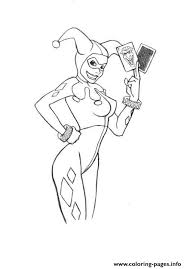 Batman villains the joker movies adult coloring pages. With Joker Cards Harley Quinn Coloring Pages Printable