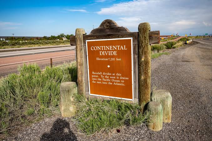 Continental Divide Marker in Continental Divide, New Mexico