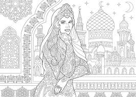 Coloring & learn arabic for kids is very good arabic coloring game for kids with more than 120 pages with educational content. Coloriage De Femme Turque Decor De Filigrane Islamique Mosquee Arabe Lunes En Croissant Et Etoiles Sur Le Fond Dessin De Croquis A Main Levee Pour Livre De Coloriage Antistress Adulte Clip Art