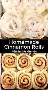 Homemade Cinnamon Rolls With Cream Cheese Icing Miss In The Kitchen In 2020 Cinnamon Rolls Homemade Cinnamon Recipes Cinnamon Rolls Easy