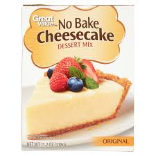 Who has not gone to a family dinner, a bakery, or a bake sale, only to feel the bit of his or her sweet tooth? Great Value Dessert Mix No Bake Cheesecake Original 11 2 Oz Walmart Com Walmart Com