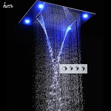 Maybe you would like to learn more about one of these? Hm Large Rain Shower Set Waterfall Remote Control Led Recessed Ceiling Mount Multifunction Shower Head Bath Shower Faucets Shower Faucets Shower Setrain Shower Set Aliexpress