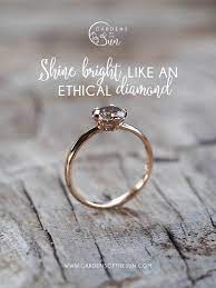Grey Borneo Diamond Ring In Rose Gold Ethical Jewelry Diamond Ring Rose Gold