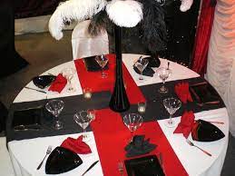 White Black And Red Wedding Decor Red Table Decorations Red And White Weddings Red Wedding Decorations