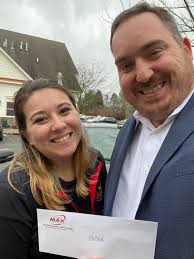 BRBA President Ryan McCloskey pictured with Ashley Varga, Community  Marketing Specialist at The MAX Challenge of Basking Ridge who has renewed  their membership. Let's welcome them back to the Alliance! They have