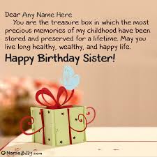 I can think of 20 reasons you should have a good birthday. Good Birthday Message For Sister With Her Name