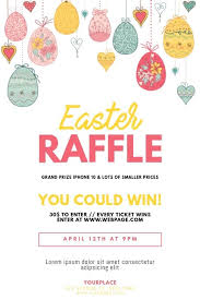 Easter Raffle Flyer Template Easter Poster Easter Poster Design Flyer Template