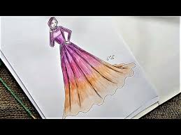 رسم فستان سهره سهل خطوه بخطوه للمبتدئين تعلم رسم وابتكار الملابس و الازياء Youtube