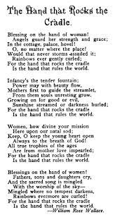So if we're talking about romance, well, i don't really know that much about it. The Hand That Rocks The Cradle Poem Wikipedia