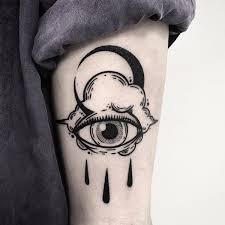 We know that the moon is one of nature's finest creation. Crying Eye Cloud And Crescent Moon Tattoo Tattoogrid Net