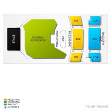 the joy theater 2019 seating chart