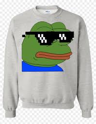 Pepe png cliparts, all these png images has no background, free & unlimited downloads. Pepe Thug Life Glasses Sweatshirt Stranger Adidas Sweatshirt Clipart 144604 Pikpng