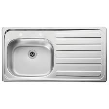 The drainer is designed to fit over the sink or on the countertop and its ventilated wire construction allows for quick. Lexin 1 Bowl Right Hand Drainer Stainless Steel Kitchen Sink Wickes Co Uk
