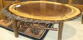 I have seen tree stump tables in the past and always kind of liked the idea. Cedar Hickory More Log Style Coffee Tables Vienna Woodworks