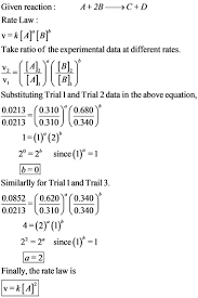 Reaction rate = constant (combined from constants 1 and 2) x a x x b y. Using The Given Data Determine The Rate Constant Of This Reaction A 2b C D Home Work Help Learn Cbse Forum