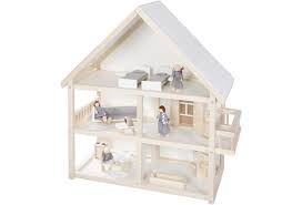 Auf dieser seite sind viele verschiedene seiten zum thema puppenhaus bauen und puppenmöbel zusammengefasst. Roba Puppenhaus Puppenvilla Inkl Mobel Und Puppen Madchen Spielzeug Holz Natur Hertie De