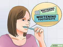 Whitening toothpastes have fluoride, which strengthens enamel, as well as chemicals or polishing agents that specialize in removing stains. 3 Ways To Whiten Your Teeth When You Have Braces Wikihow